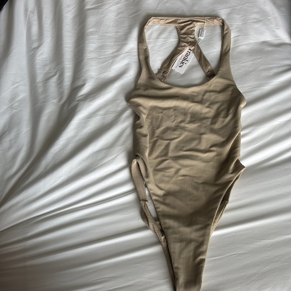 NWT Frankies Bikinis Victoria One Piece *TAN* - Picture 2 of 10